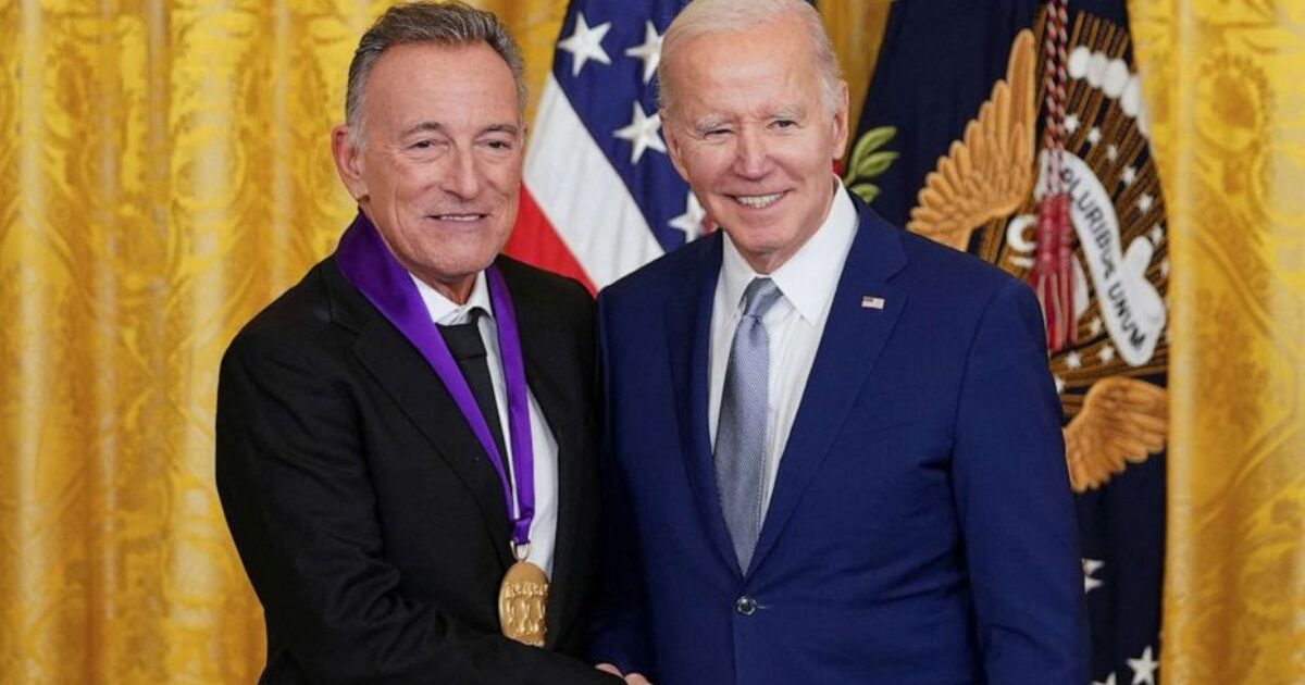 Bruce Springsteen recebe Medalha Nacional de Artes do Presidente Biden