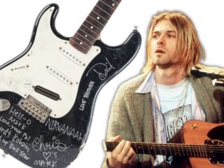 Guitarra quebrada de Kurt Cobain vai a leilão e recebe lance milionário