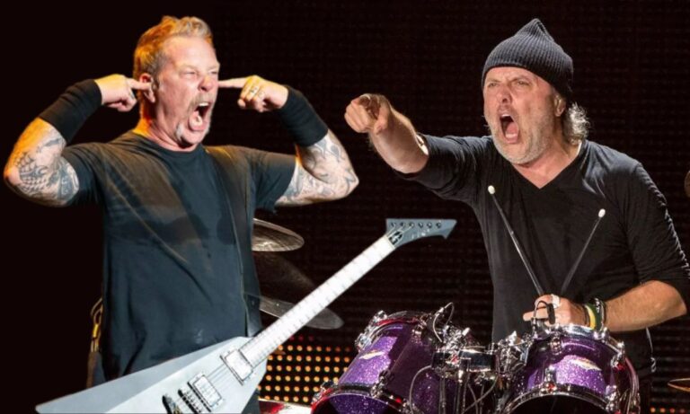 Assista James Hetfield dando indireta para Lars Ulrich e criticando o som de sua bateria