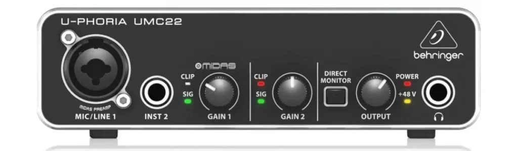 Interfaces de áudio: Behringer U-Phoria UMC22 