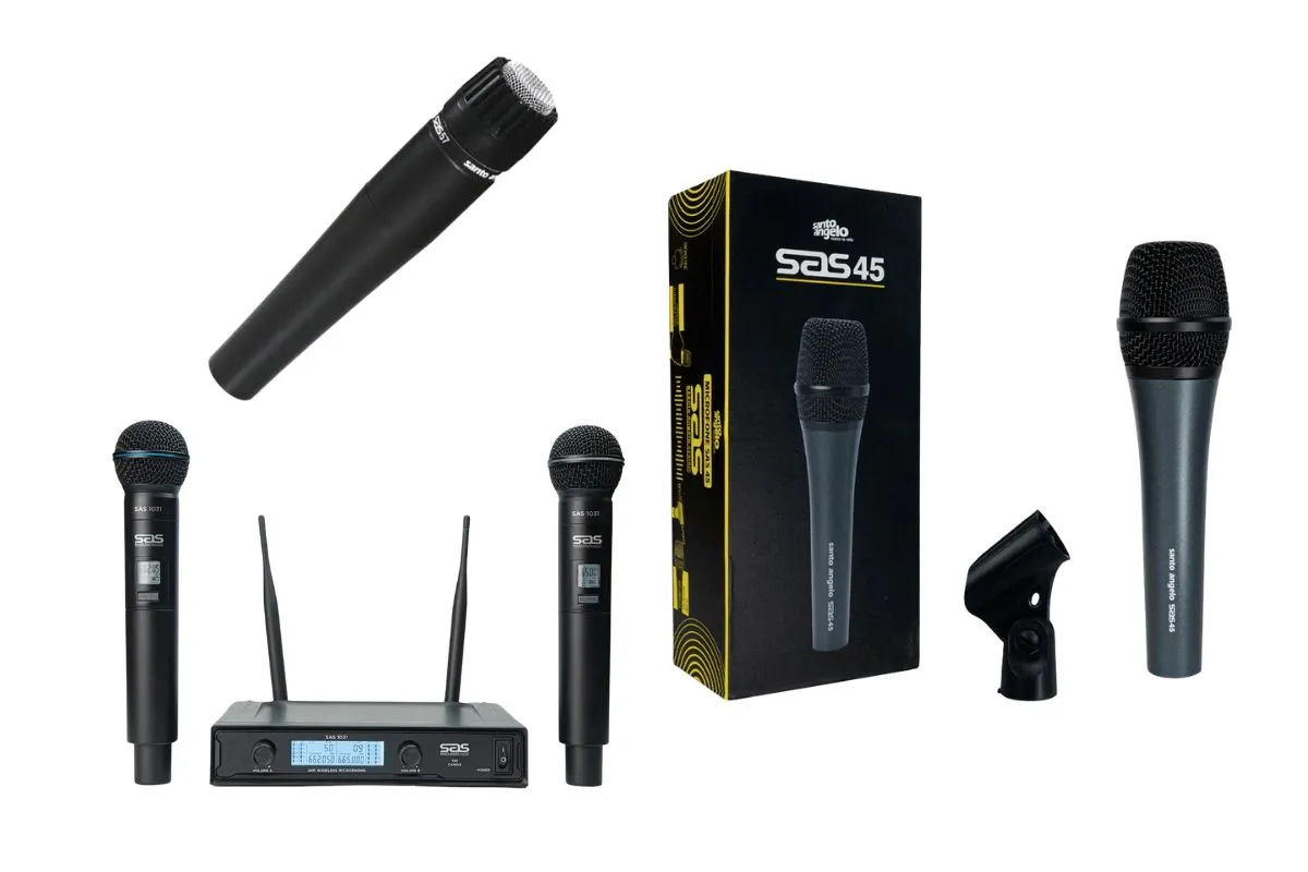 Microfone Santo Angelo é bom? Conheça a Linha Completa para Uso Profissional