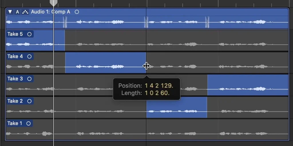 Comping Logic Pro